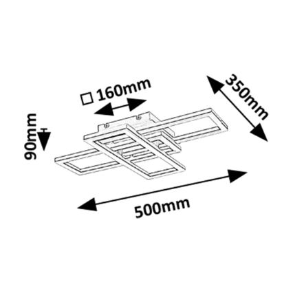 Rabalux - LED prigušiva plafonska svetiljka LED/40W/230V 3000-6500K + daljinski upravljač 35x50 cm