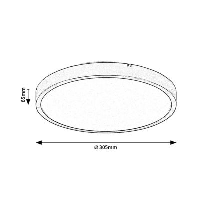 Rabalux - LED plafonska svetiljka za kupatilo LED/18W/230V 3000/4000/6000K IP44 preč. 30,5 cm bela