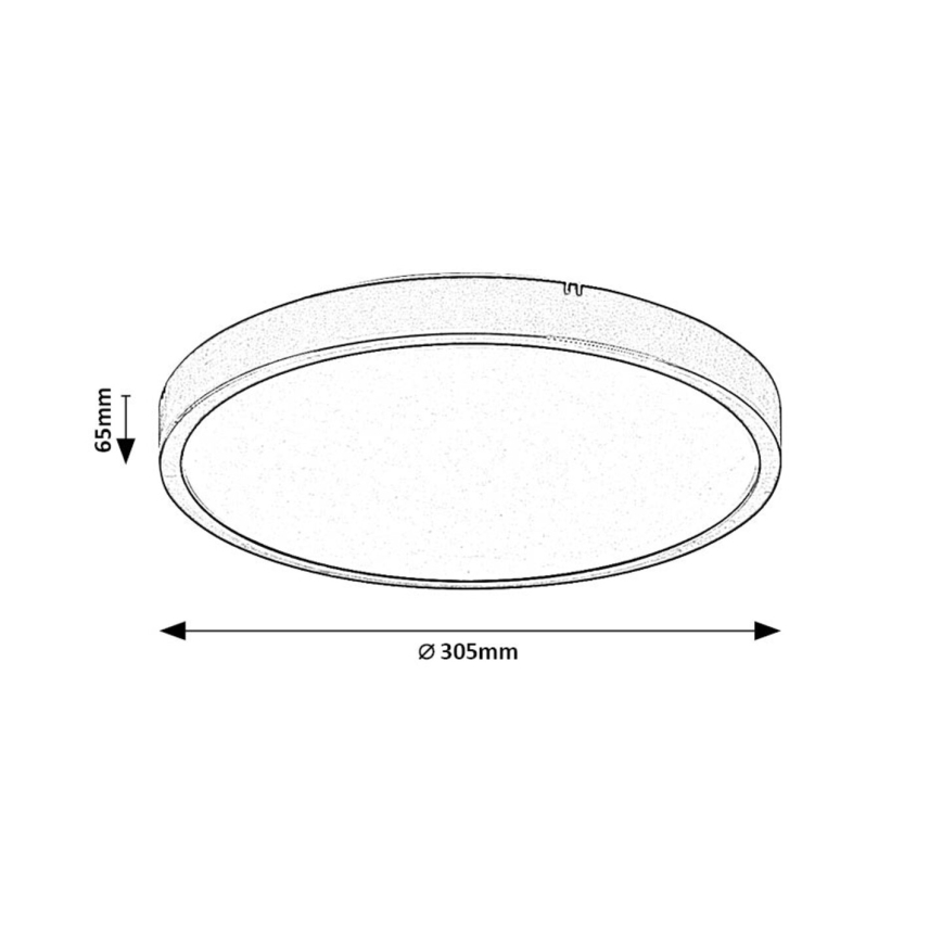 Rabalux - LED plafonska svetiljka za kupatilo LED/18W/230V 3000/4000/6000K IP44 preč. 30,5 cm bela