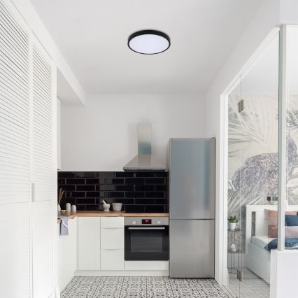 Rabalux - LED plafonsko svetlo za kupatilo LED/18W/230V 3000/4000/6000K IP44 prečnik 30,5 cm crna