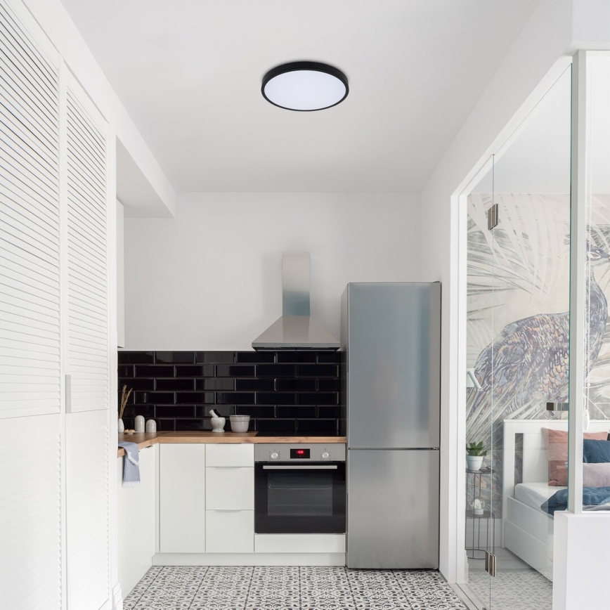 Rabalux - LED plafonsko svetlo za kupatilo LED/18W/230V 3000/4000/6000K IP44 prečnik 30,5 cm crna