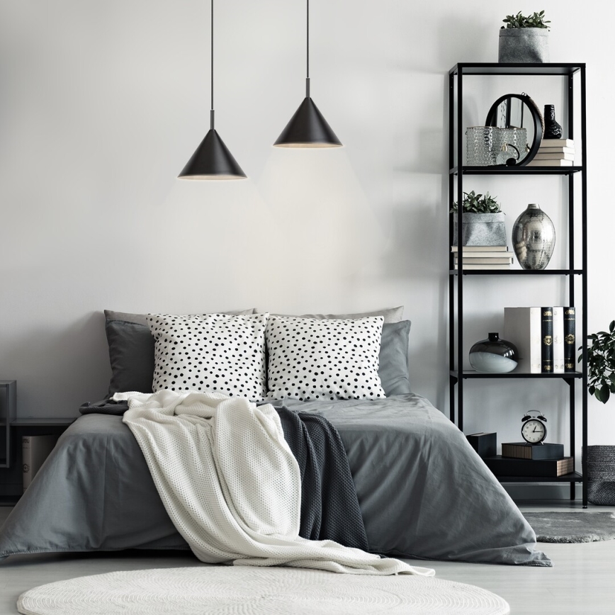 Rabalux - Luster na sajli 1xE27/40W/230V crna