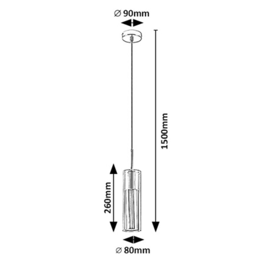 Rabalux - Luster na sajli 1xGU10/50W/230V proziran/sjajni hrom