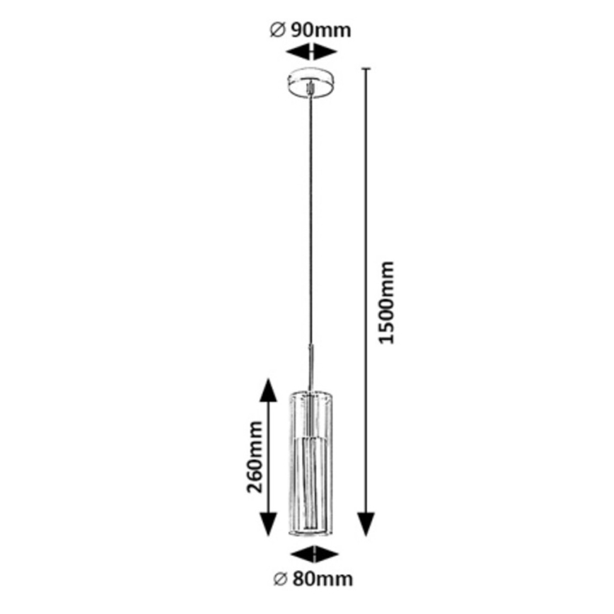 Rabalux - Luster na sajli 1xGU10/50W/230V proziran/crni