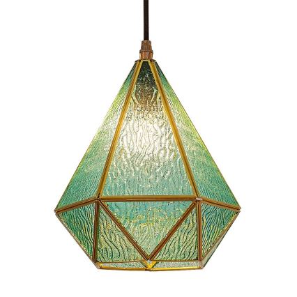 Rabalux - Tiffany vitražni luster na sajli 1xE14/40W/230V plava/zlatna