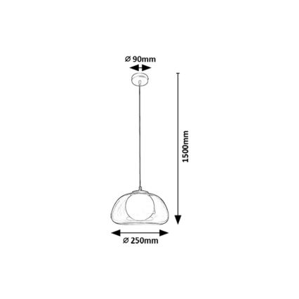 Rabalux - Luster na sajli 1xG9/5W/230V braon/dimljena