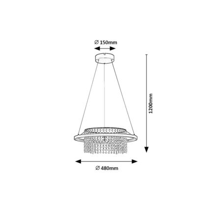 Rabalux - LED Luster na lanku LED/40W/230V 3000/3500/4000K