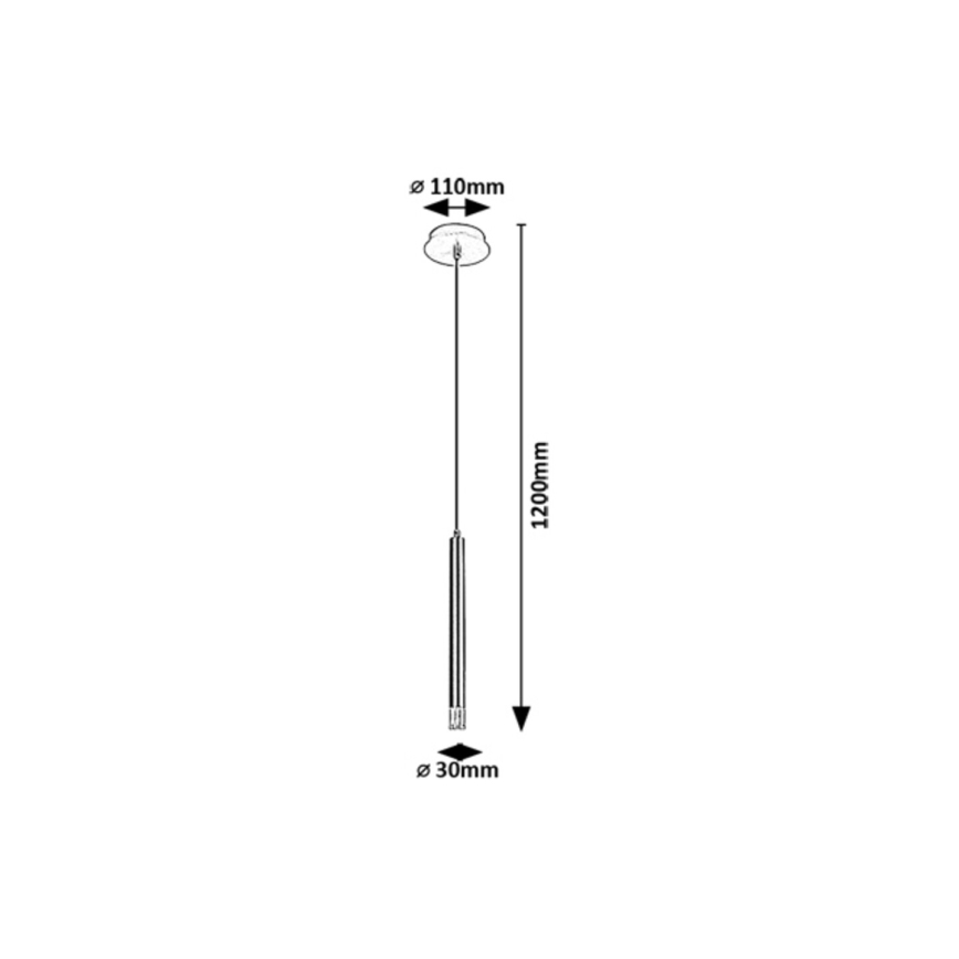 Rabalux - Luster na sajli 1xG9/5W/230V crna