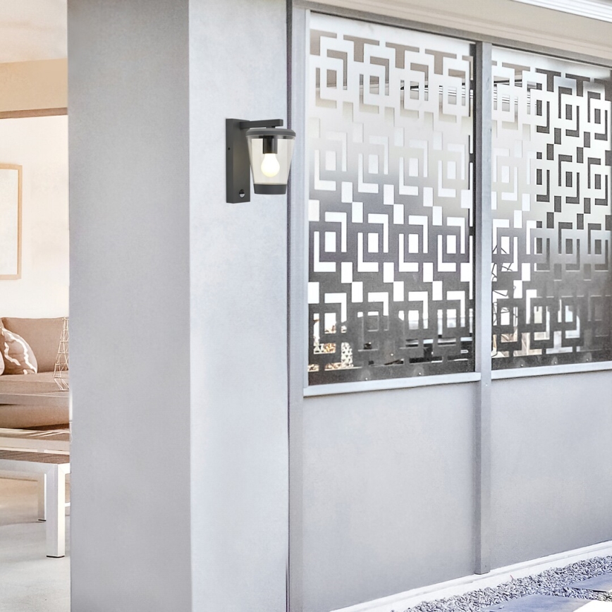 Rabalux - Spoljašnja zidna lampa sa senzorom pokreta 1xE27/40W/230V IP44