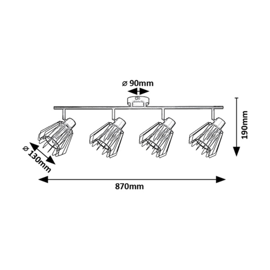 Rabalux - Spot svetiljka 4xE14/40W/230V