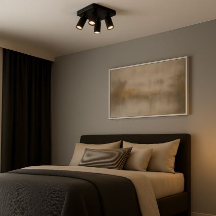 Rabalux - Spot svetlo 4xGU10/7W/230V crno