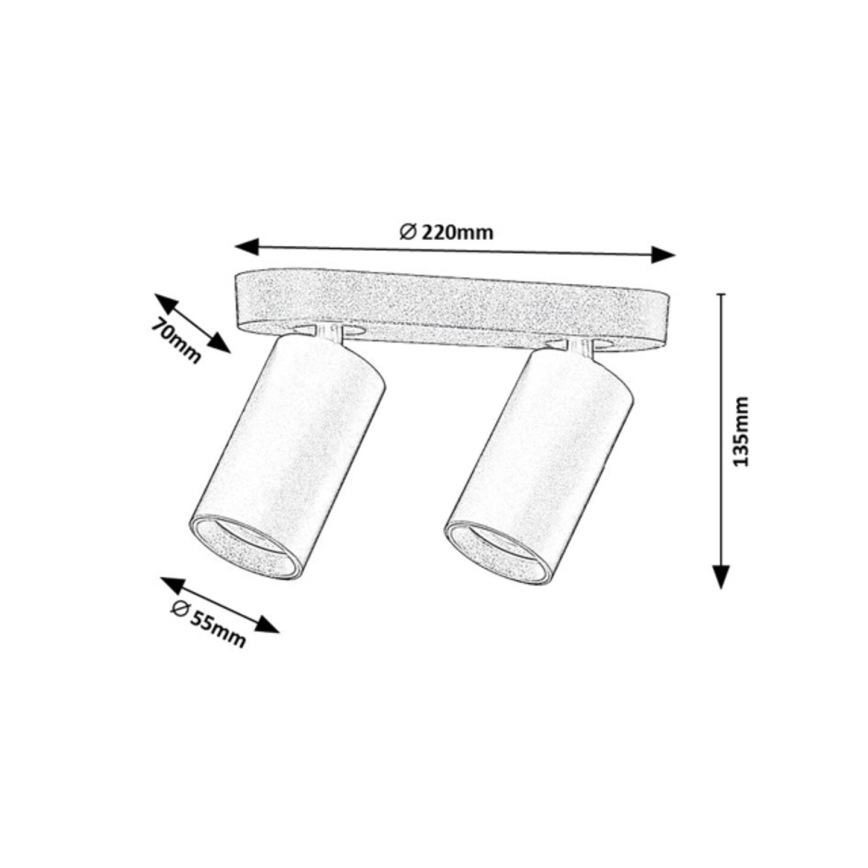 Rabalux - Spot svetiljka 2xGU10/7W/230V bela