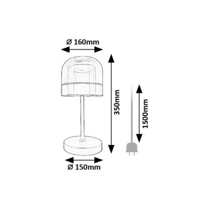Rabalux - LED prigušiva stona lampa LED/13W/230V 3000/4000/6000K