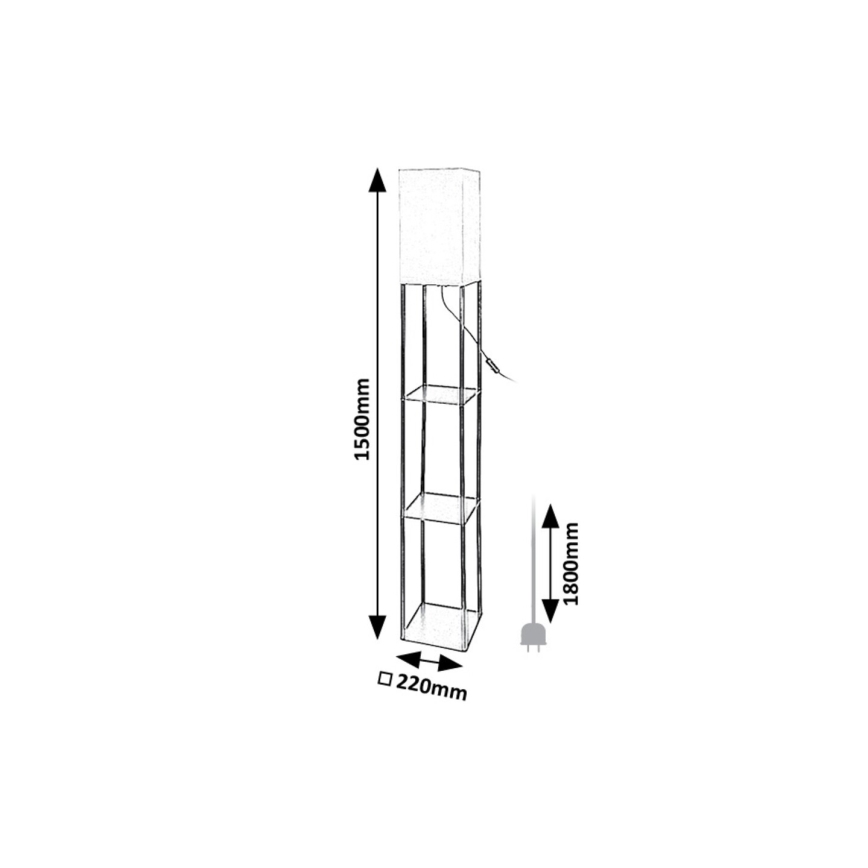Rabalux - Podna lampa sa policama 1xE27/40W/230V