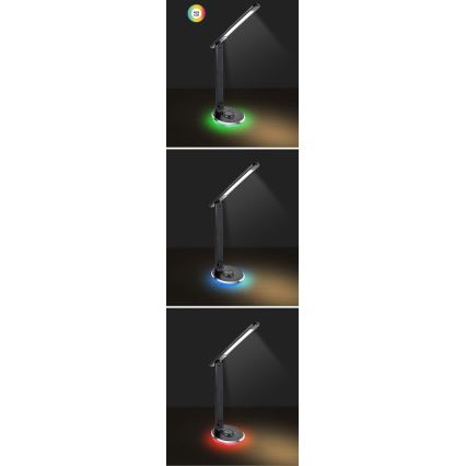 Rabalux - LED RGB stona lampa na dodir, prigušiva, LED/6W/230V 3000/4000/5000K crna
