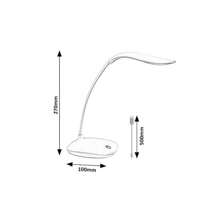 Rabalux - LED prigušiva fleksibilna stona lampa LED/2W/5V plava