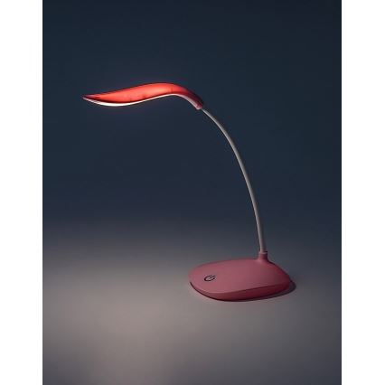 Rabalux - prigušiva, fleksibilna stona LED lampa, LED/2W/5V, ružičasta