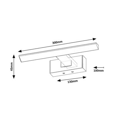 Rabalux - LED osvetljenje za kupatilsko ogledalo 6W/230V IP44 30 cm sjajni hrom
