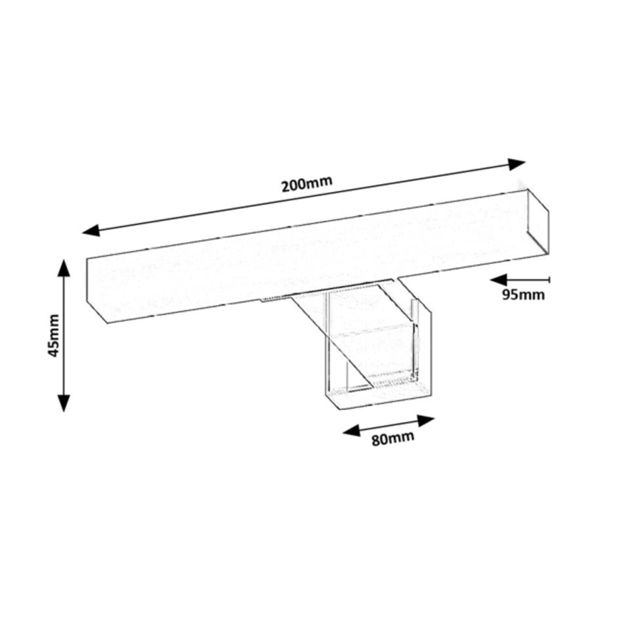 Rabalux - LED kupatilsko osvetljenje za ogledalo LED/4W/230V IP44 20 cm sjajni hrom