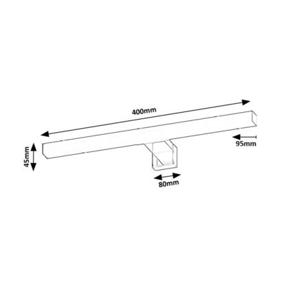 Rabalux - LED osvetljenje za kupatilsko ogledalo, 6W/230V, IP44, 40 cm, sjajni hrom