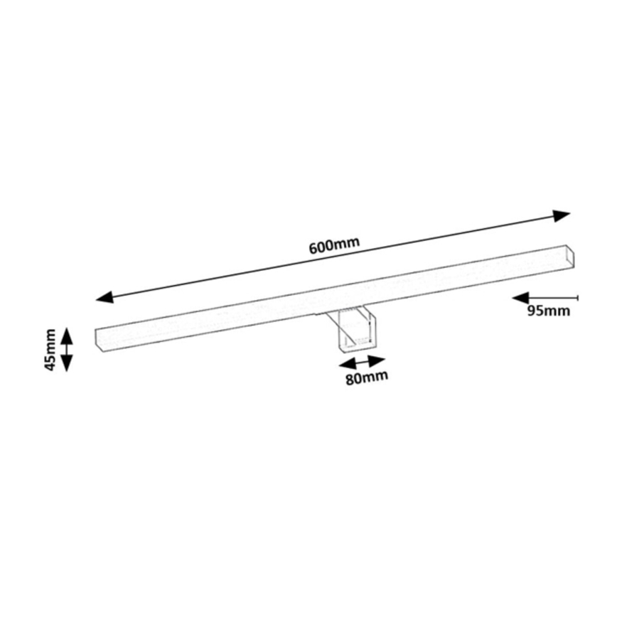 Rabalux - LED osvetljenje za kupatilsko ogledalo LED/9W/230V IP44 60 cm sjajni hrom