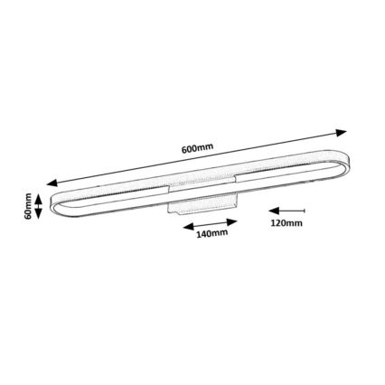 Rabalux - LED osvetljenje za kupatilsko ogledalo LED/18W/230V IP44 60 cm