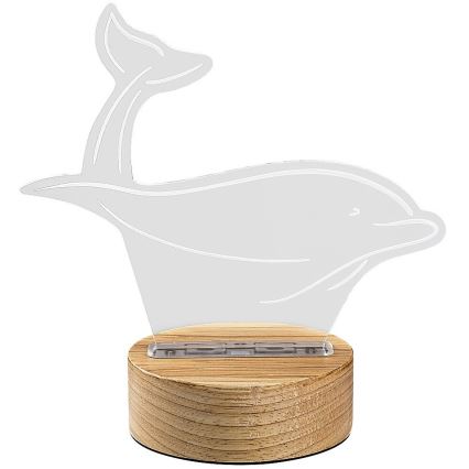 Rabalux - LED dečija stolna lampica LED/2W/5V 3000K delfin bukva