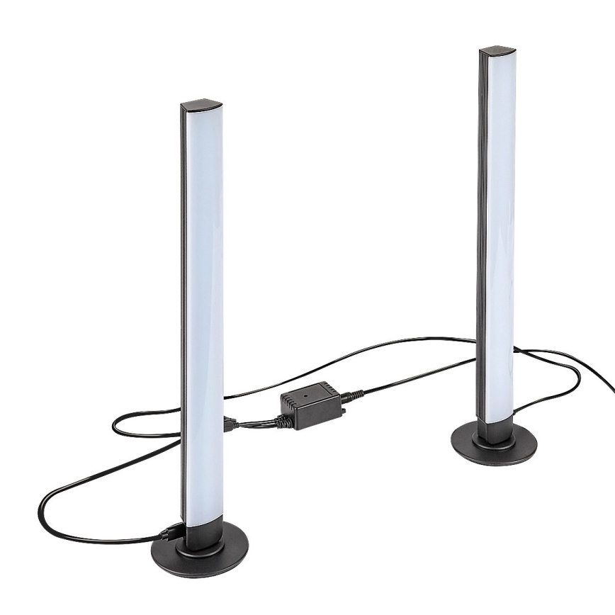 Rabalux - KOMPLET 2x LED RGB prigušiva stona lampa PACO LED/5W/5V + daljinski upravljač