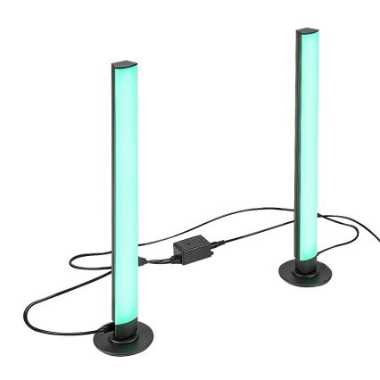 Rabalux - KOMPLET 2x LED RGB prigušiva stona lampa PACO LED/5W/5V + daljinski upravljač