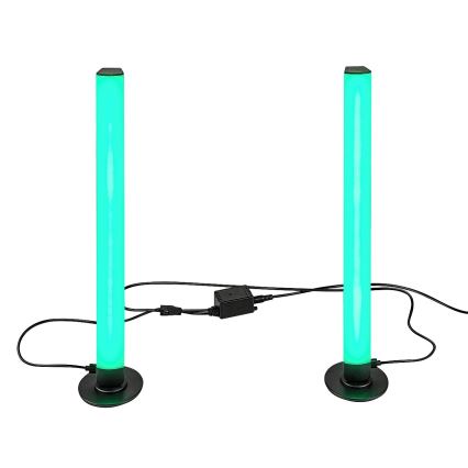 Rabalux - KOMPLET 2x LED RGB prigušiva stona lampa PACO LED/5W/5V + daljinski upravljač