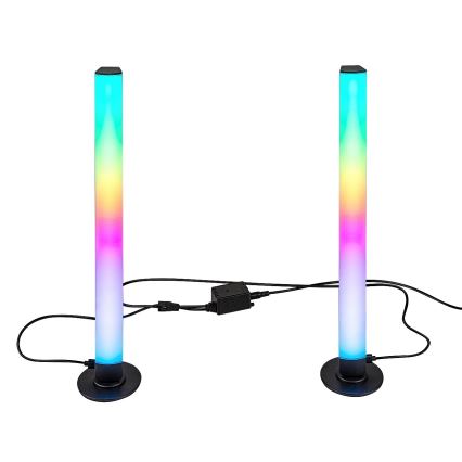 Rabalux - KOMPLET 2x LED RGB prigušiva stona lampa PACO LED/5W/5V + daljinski upravljač