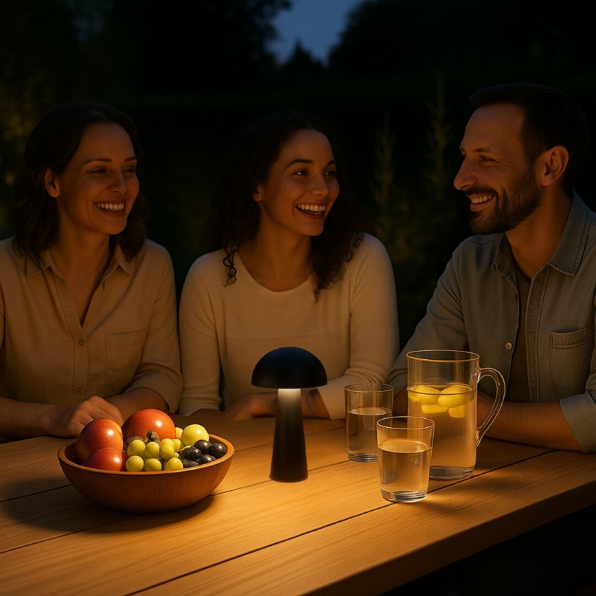 Rabalux - LED prigušiva dodirna punjiva spoljašnja lampa LED/1,5W/5V IP44 1200 mAh USB crna