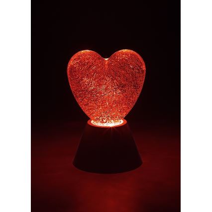 Rabalux - LED RGB Dekorativna lampa LED/0,8W/3xAA u obliku srca