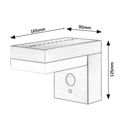 Rabalux - solarna LED svetiljka sa senzorom LED/6W/3,7V IP44 2200 mAh