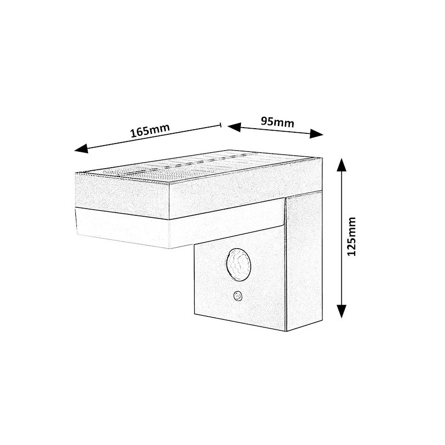 Rabalux - solarna LED svetiljka sa senzorom LED/6W/3,7V IP44 2200 mAh