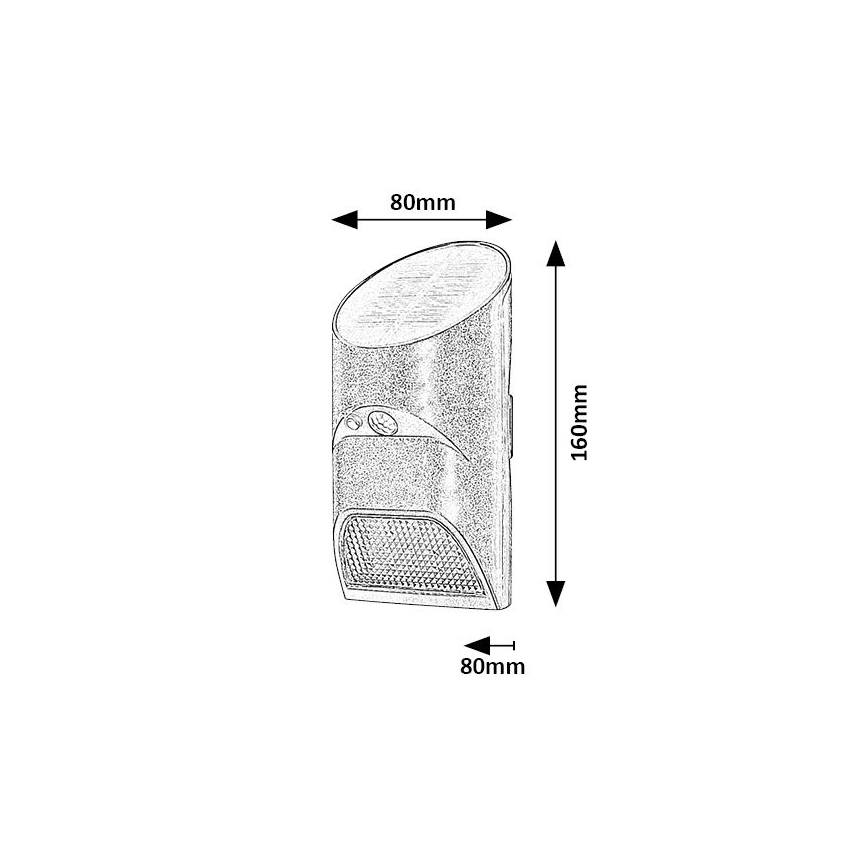 Rabalux - LED solarno svetlo sa senzorom LED/3,6W/3,7V IP44 1800 mAh