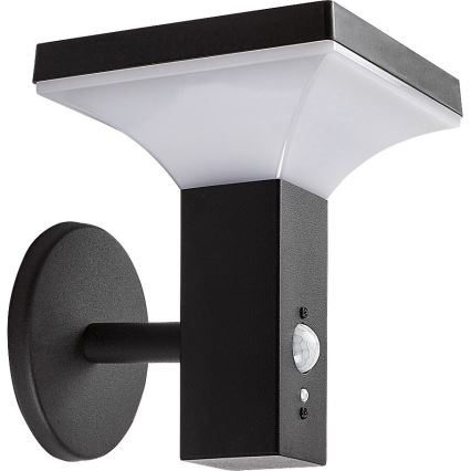 Rabalux - LED solarna zidna svetiljka sa senzorom LED/4W/230V IP44 crna 2200 mAh