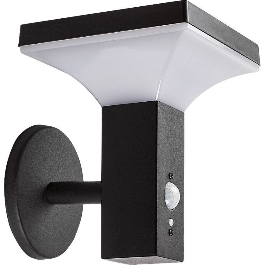 Rabalux - LED solarna zidna svetiljka sa senzorom LED/4W/230V IP44 crna 2200 mAh