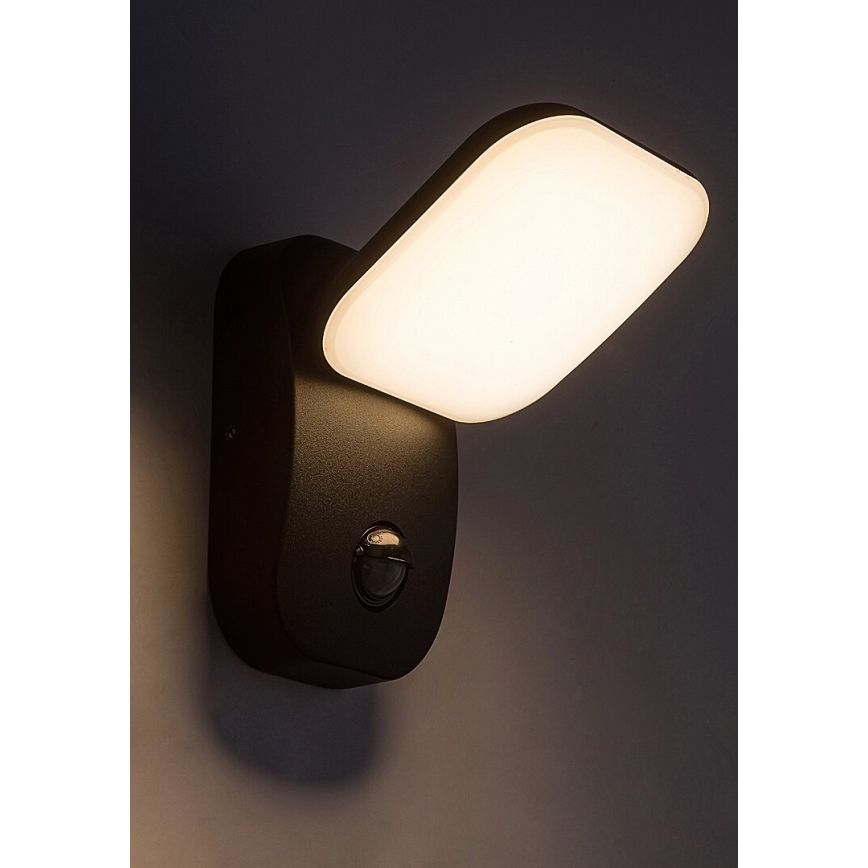 Rabalux - LED spoljašnja zidna fleksibilna svetiljka sa senzorom LED/12W/230V IP44