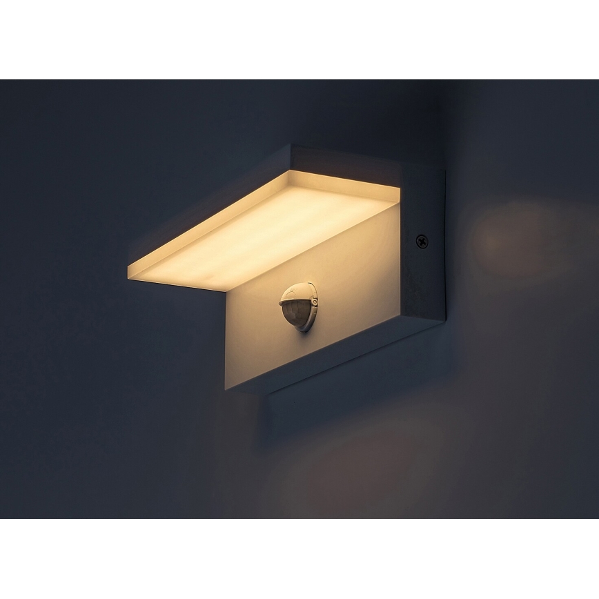 Rabalux - LED spoljašnje zidno svetlo sa senzorom LED/9W/230V 2700/4000/6500K IP54 belo