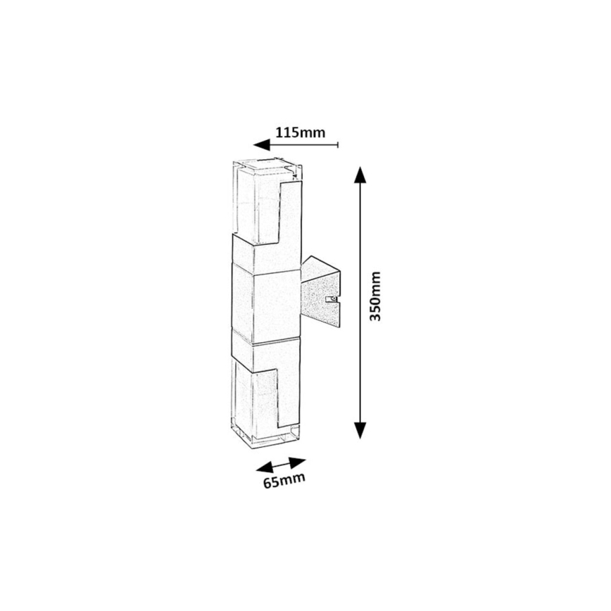 Rabalux - LED spoljno zidno svetlo LED/12W/230V 2700/4000/6000K IP54