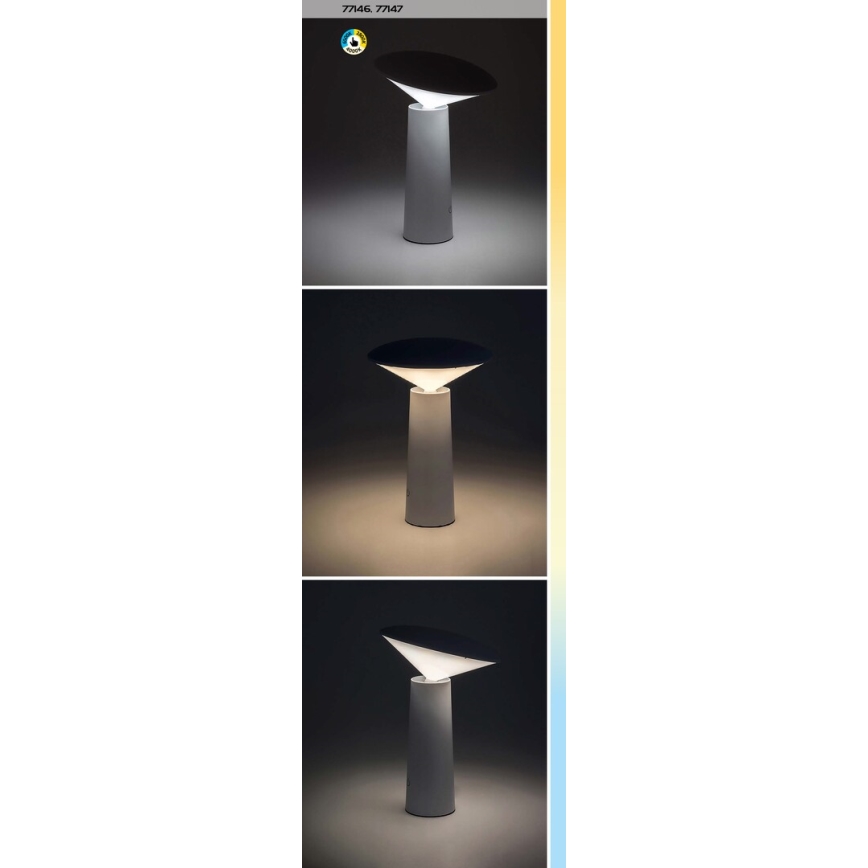 Rabalux - LED punjiva dodirna stona lampa POLPERRO LED/3W/3,7V 1200mAh, bela, sa prigušiva