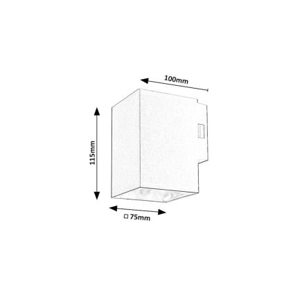 Rabalux - LED spoljašnje zidno svetlo, 9W, 230V, 2700/4000/6500K (izbor temperature svetla), IP65, belo