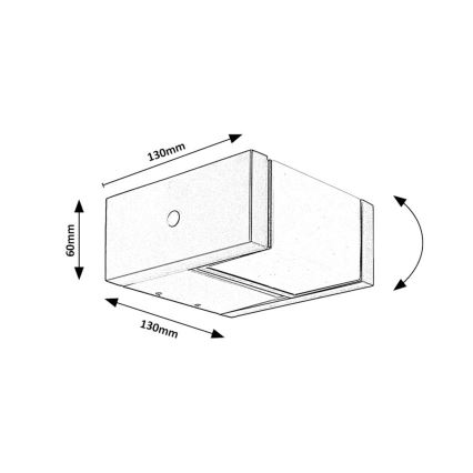 Rabalux - LED spoljna zidna svetiljka LED/10W/230V IP54