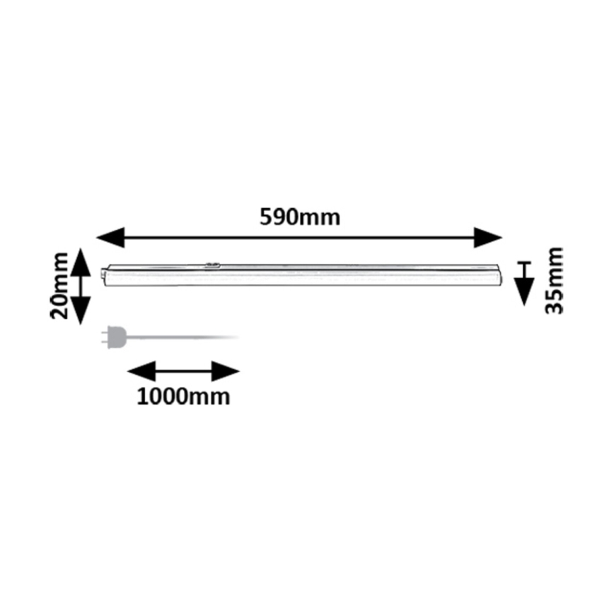 Rabalux - LED svetlo za montažu ispod kuhinjskih elemenata LED/8W/230V 3000/4000K belo