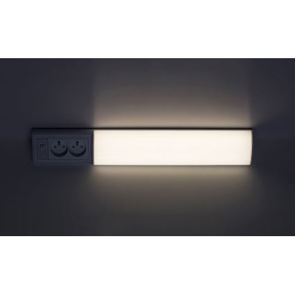 Rabalux - LED svetlo za ugradnju ispod ormarića sa utičnicama LED/10W/230V 4000K 50 cm bela