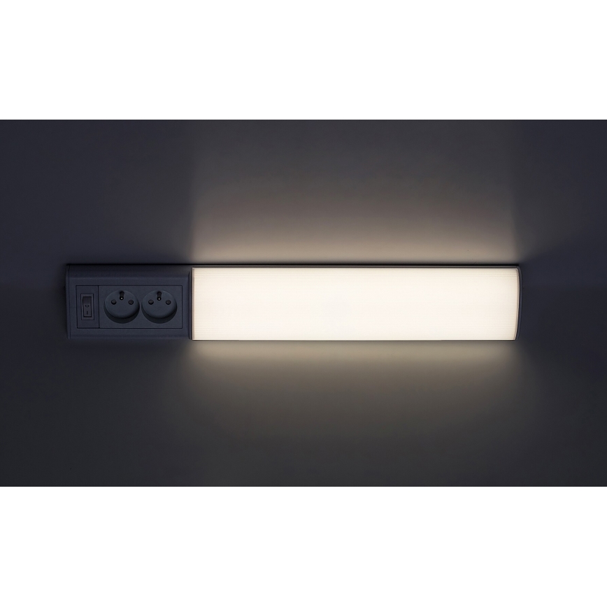 Rabalux - LED svetlo za ugradnju ispod ormarića sa utičnicama LED/10W/230V 4000K 50 cm bela