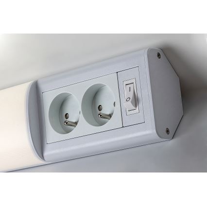 Rabalux - LED svetlo za ugradnju ispod ormarića sa utičnicama LED/10W/230V 4000K 50 cm bela