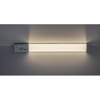 Rabalux - LED svetlo ispod kuhinjskih elemenata sa utičnicama LED/15W/230V 4000K 70 cm belo