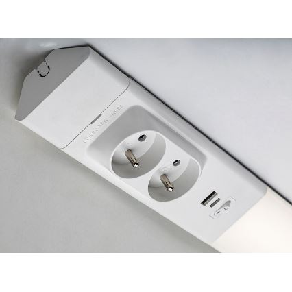 Rabalux - LED svetlo ispod ormarića sa utičnicama LED/18W/230V 4000K 60 cm belo